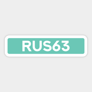 George Russell 63 - Driver Tag #3 Sticker